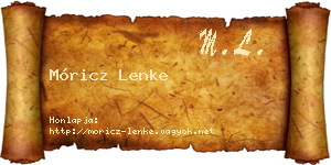 Móricz Lenke névjegykártya